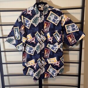 Natural Issue Hawaiian Shirt Vintage‎ Wrinkle Free Short Sleeve Mens Large NWOT